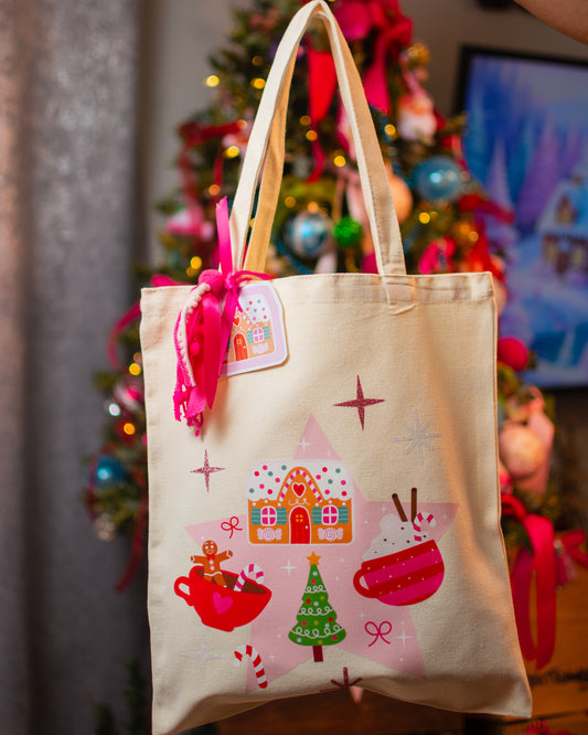 Tote Bag Estrella Galleta Jengibre Navidad